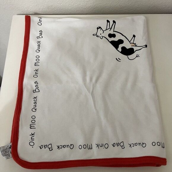 Vintage Jack Rabbit Creations Farm Animals Baby Blanket Cow Sheep Pig 1999 - Picture 4 of 10